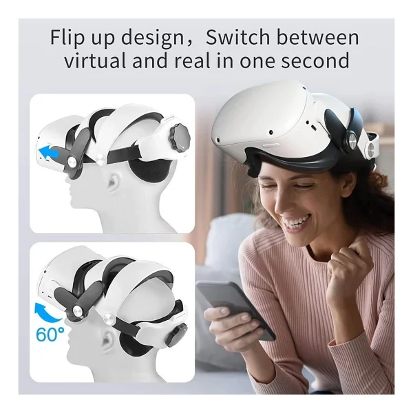 Tan Tanedar Oculus/Meta Quest 2 Aksesuarları Için Baş Kayışı - Görsel 4