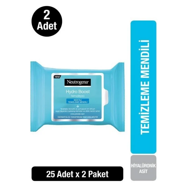Neutrogena Hydro Boost 25'li 2 Adet Makyaj Temizleme Mendili - Görsel 3