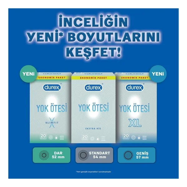 Durex Yok Ötesi Slim Fit 20'li Prezervatif - Görsel 6