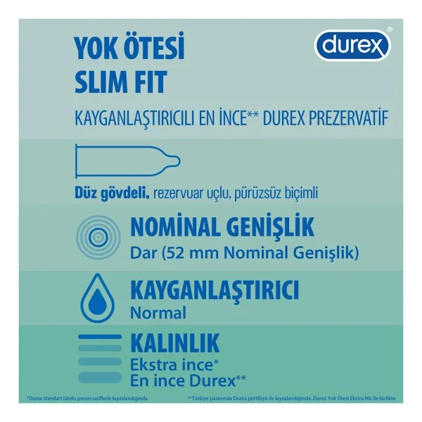 Durex Yok Ötesi Slim Fit 20'li Prezervatif - Görsel 2
