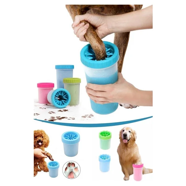 Tineke Kedi Köpek Ayak Pati Yıkama Ve Temizleme Aparatı -Orta Boy 1 Adet 11 X9 Cm - Pembe - Beyaz - Görsel 2
