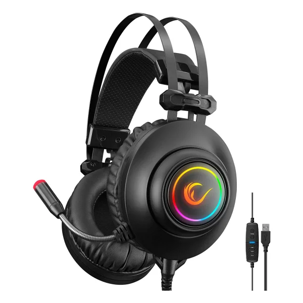 Rampage Pulsar Rm-K1 RGB 7.1 USB Kablolu Kulak Üstü Oyuncu Kulaklığı - Görsel 9