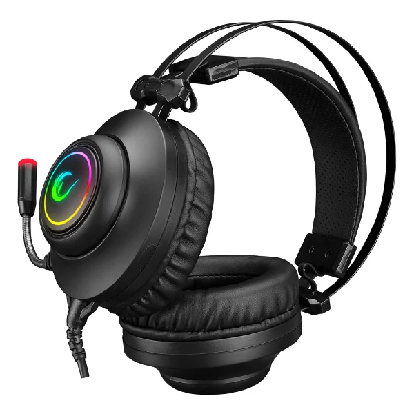 Rampage Pulsar Rm-K1 Siyah RGB 7.1 USB Kablolu Kulak Üstü Oyuncu Kulaklığı - Görsel 4