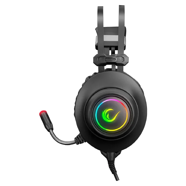 Rampage Pulsar Rm-K1 Siyah RGB 7.1 USB Kablolu Kulak Üstü Oyuncu Kulaklığı - Görsel 3