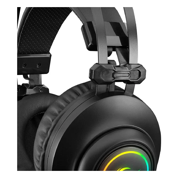 Rampage Pulsar Rm-K1 Siyah RGB 7.1 USB Kablolu Kulak Üstü Oyuncu Kulaklığı - Görsel 5