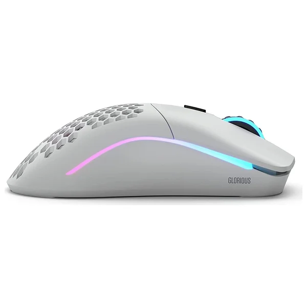 Glorious Model O- Minus Glo-Ms-Omw-Mw Mat Beyaz RGB Şarjlı Optik Kablosuz Oyuncu Mouse - Görsel 2