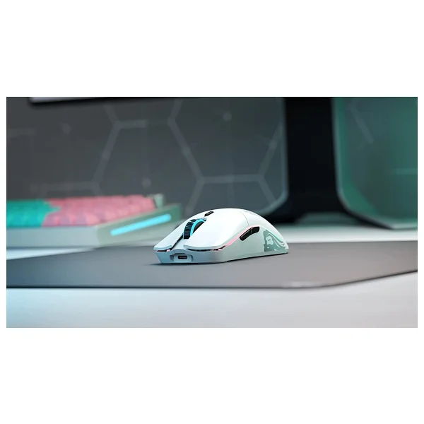 Glorious Model O- Minus Glo-Ms-Omw-Mw Mat Beyaz RGB Şarjlı Optik Kablosuz Oyuncu Mouse - Görsel 5