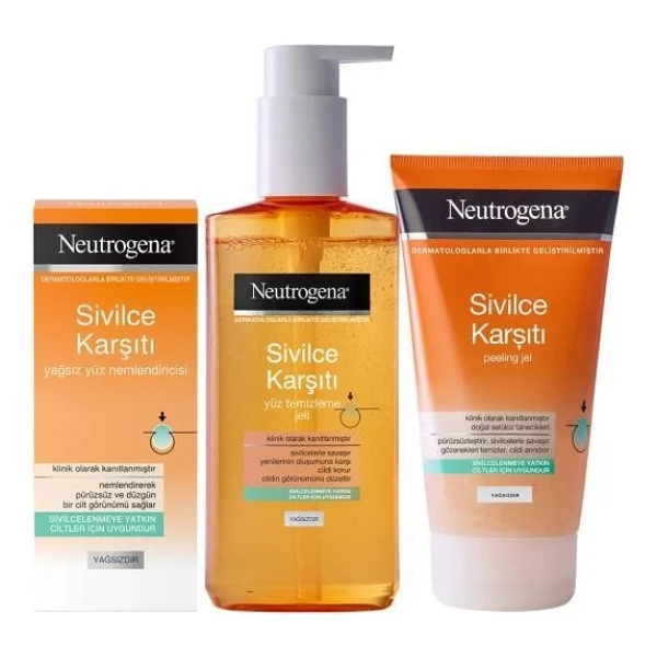 Neutrogena Cilt Bakım Seti 200 Ml + Neutrogena Yüz Nemlendiricisi + Neutrogena Peeling Jel Hediyeli - Görsel 2