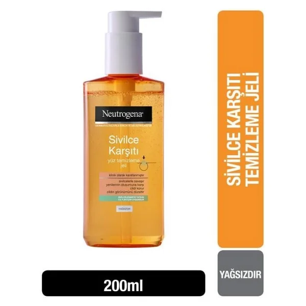 Neutrogena Sivilce Karşıtı Yağsız 200 Ml Yüz Temizleme Jeli - Görsel 4