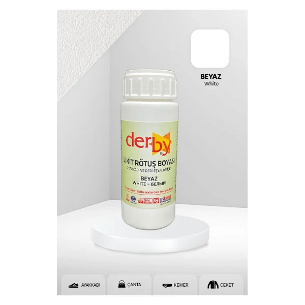 Derby Deri Eşyalar Için Örtücü Yoğun Rötuş Boyası 100 Ml - Kartela Renkleri, Koyu Lacivert - Görsel 6