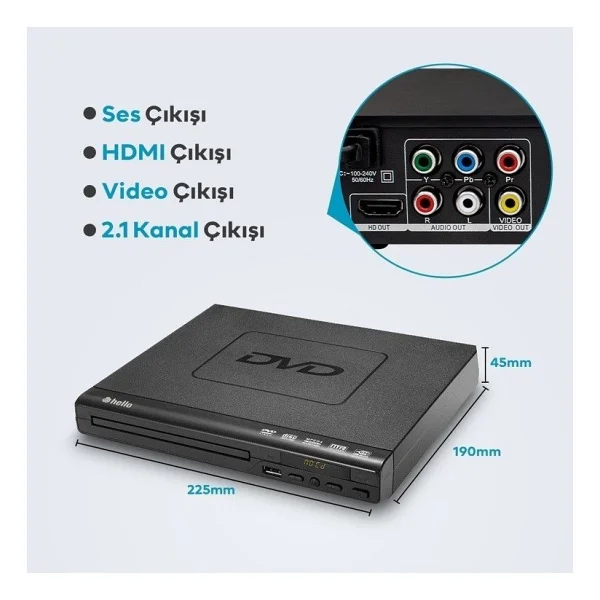 Hello Hl-5483 HD DVD Oynatıcı - Görsel 6