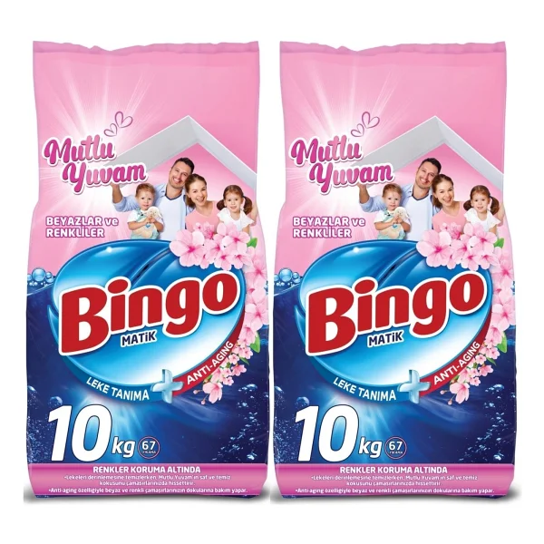 Bingo Matik Mutlu Yuvam Renkliler Ve Beyazlar 10 Kg 2'li Toz Deterjan - Görsel 3