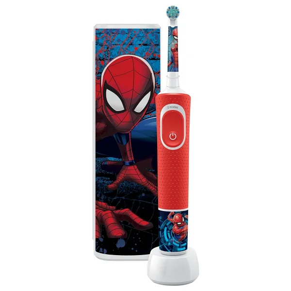 Oral-B Vitality D100 Spiderman Seyahat Kaplı Şarjlı Çocuk Diş Fırçası - Görsel 2