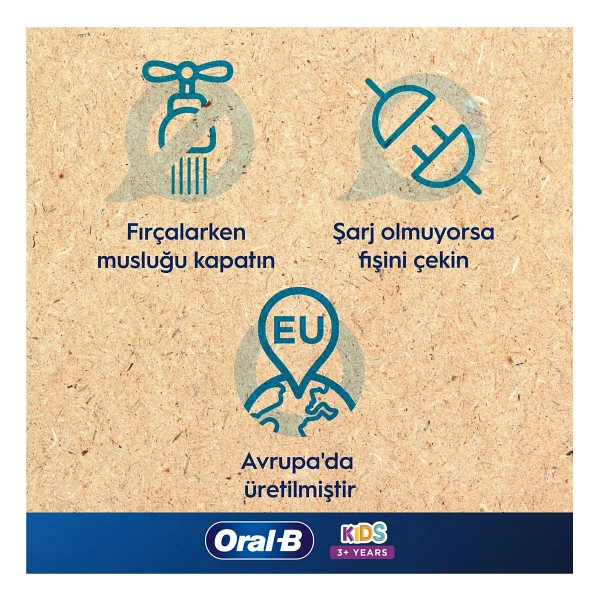 Oral-B Vitality D100 Spiderman Seyahat Kaplı Şarjlı Çocuk Diş Fırçası - Görsel 5