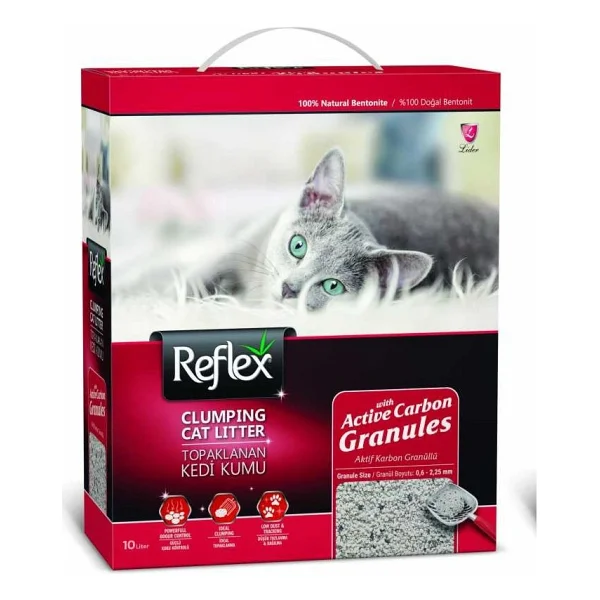 Reflex Aktif Karbon Granüllü 10 Lt Topaklanan Kedi Kumu - Görsel 5