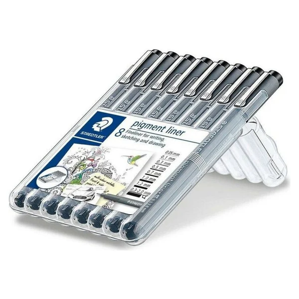 Staedtler Pigment Liner 8'li Çizim Kalemi - Görsel 4