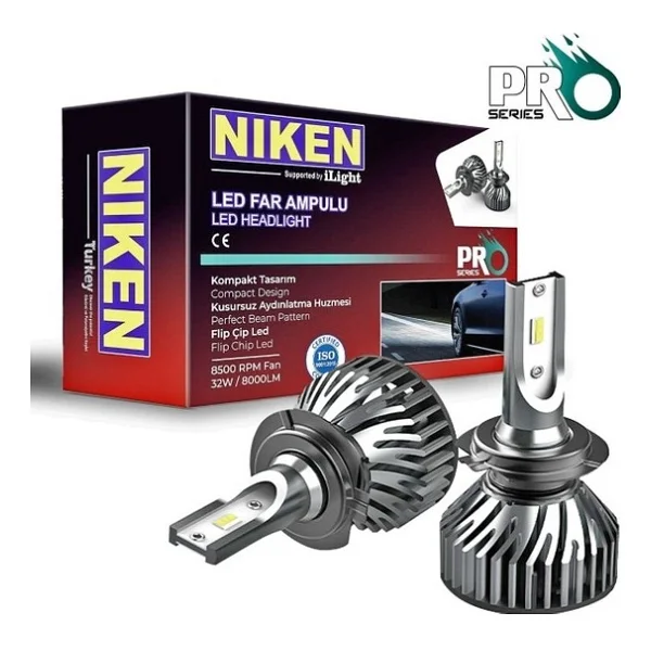 Niken Pro Serisi Led Xenon Far Ampulu H7 / H4 / H11 / H1 / H10 / 9005 / 9006 / H15 ((h3))