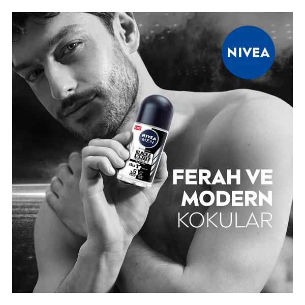 Nivea Men Invisible Black & White Original 50 Ml Erkek Roll-On Deodorant - Görsel 6