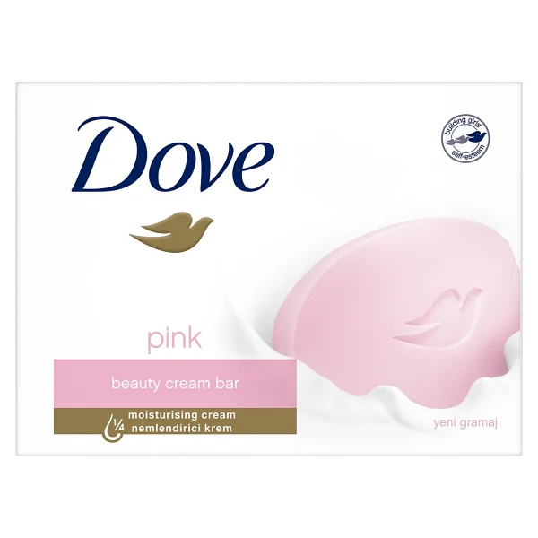 Dove Güzellik Sabunu - Tüm Cilt Tiplerine Uygun, Nemlendirici Kremle Zenginleştirilmiş, 90 G, Pembe - Görsel 2