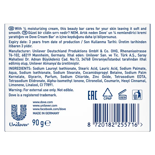 Dove Katı Güzellik Sabunu 90 G Original Nemledirici Etkili Yumuşak Cilt İçin - Görsel 8