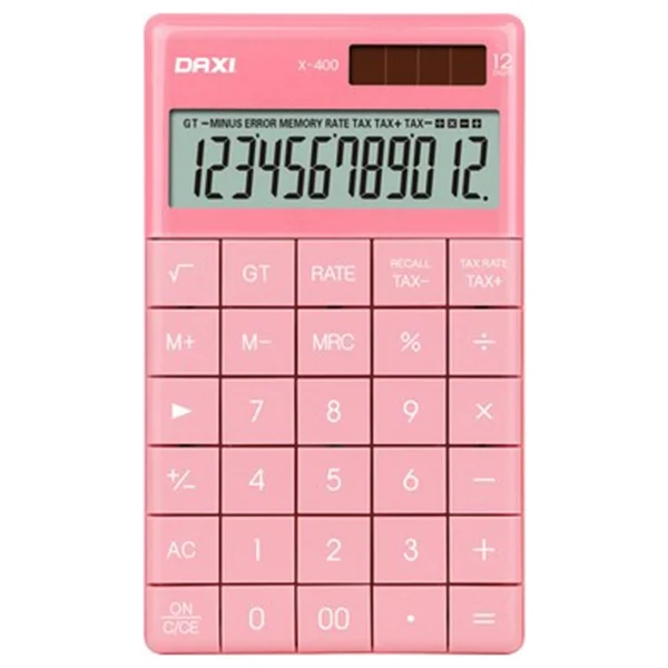 Daxi X-400 Pembe 12 Haneli Hesap Makinesi