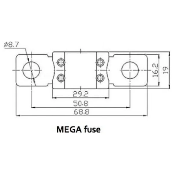Victron Mega-Fuse 300a-58v - 48v Sistemler Için Güçlü Koruma - Görsel 3
