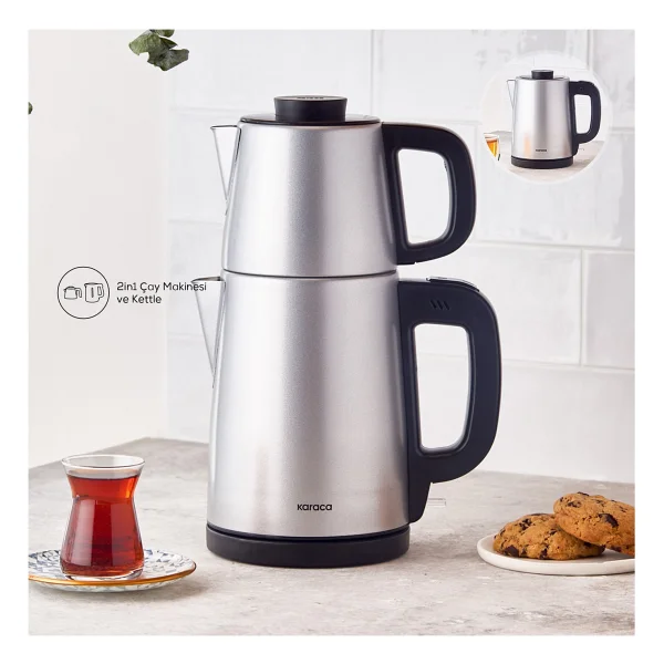 Karaca Tea Break 1650 W Çelik Demlikli Çay Makinesi - Görsel 9