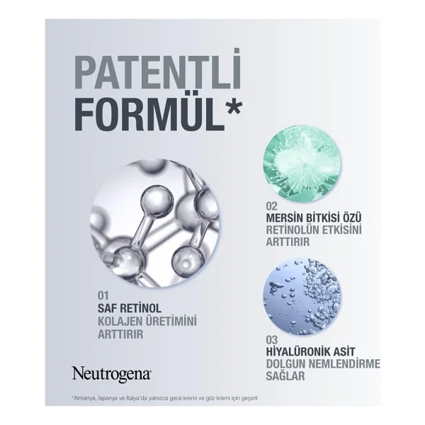 Neutrogena Retinol Boost SPF15 Gündüz Kremi - Saf Retinol ve Hiyalüronik Asit İçeren Yaşlanma Karşıtı Bakım, Tüm Cilt Tipleri, 50 ml - Görsel 5