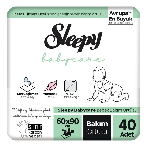 Sleepy 60x90 Cm 10'lu 4 Paket Bebek Bakım Örtüsü - Görsel 8