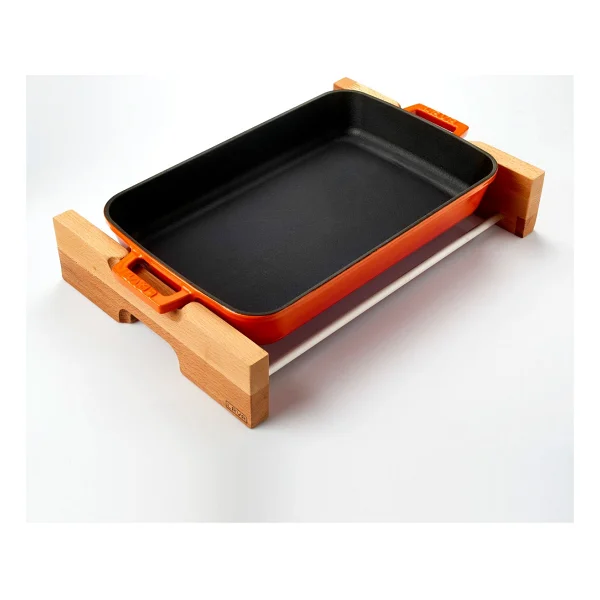 Lava Lv P Tp 2230 K4 R Ahşap Altlıklı 22x30 Cm Kırmızı Döküm Dikdörtgen Fırın Tepsisi - Görsel 6