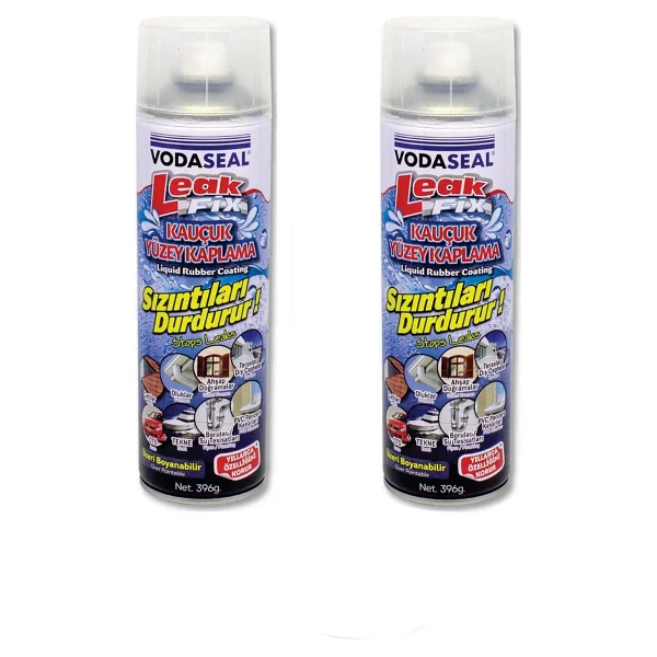 Vodaseal 2 Adet Leak Fix Su Geçirmez Sızdırmaz Sprey 396 Gr Şeffaf - Görsel 6