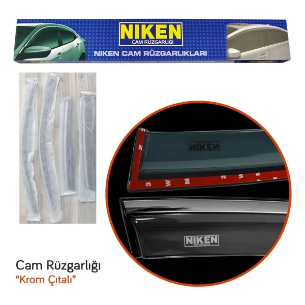 Vw Tiguan Cam Rüzgarlığı Kromlu 2016+ Niken - Görsel 3