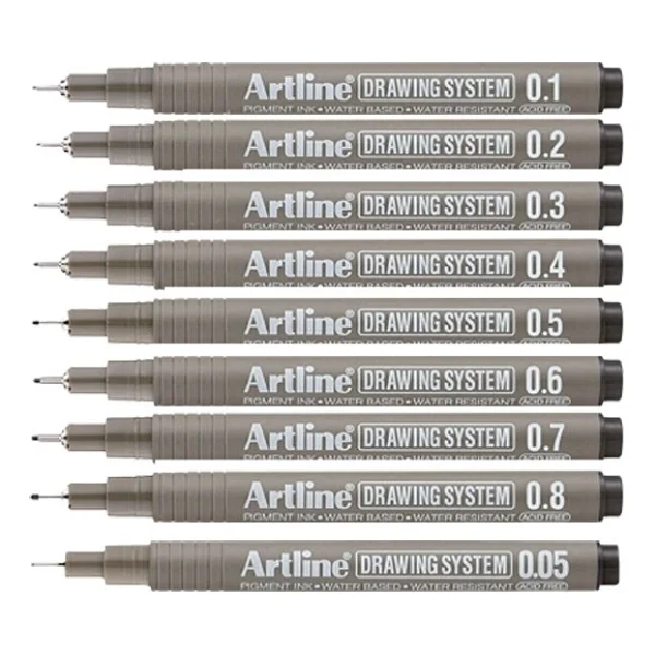 Artline Teknik Çizim Kalemi 9'lu Set - Görsel 3