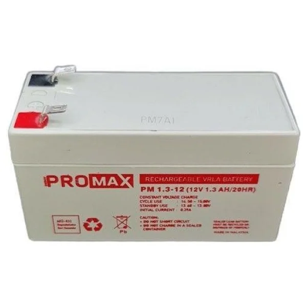 Energy Promax 12volt 1.3amper Akü 12v 1.3ah - Görsel 2