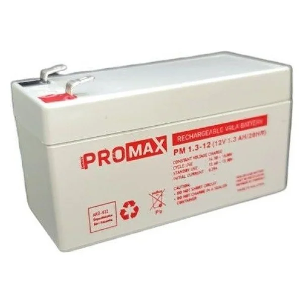 Energy Promax 12volt 1.3amper Akü 12v 1.3ah - Görsel 4