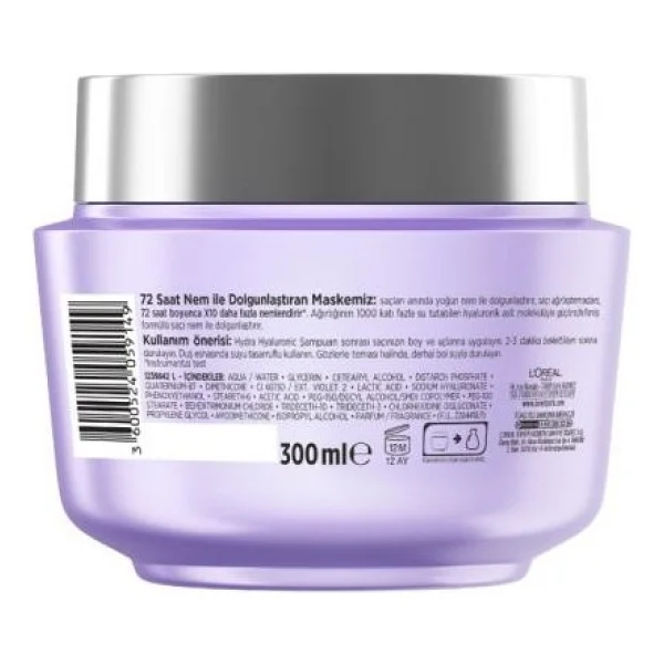 Loreal Elseve Hydra Hyaluronic 72 Saat Nem İle Dolgunlaştıran Maske 300 Ml - Görsel 2