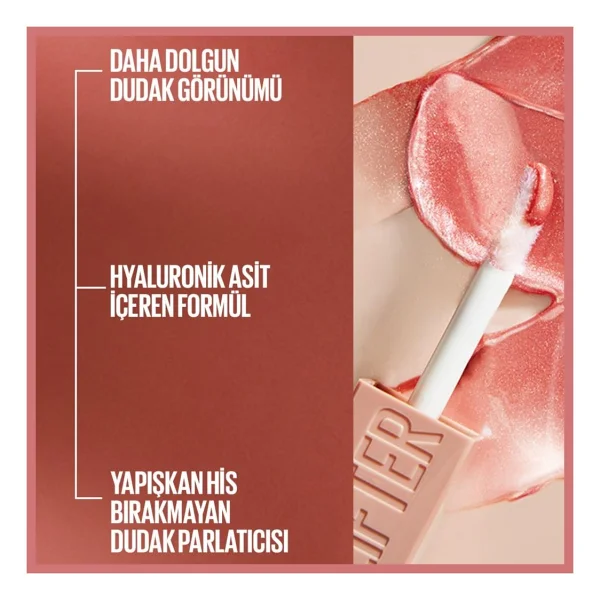 Maybelline New York Lifter Gloss Nemlendirici 009 Topaz Dudak Parlatıcısı - Görsel 5