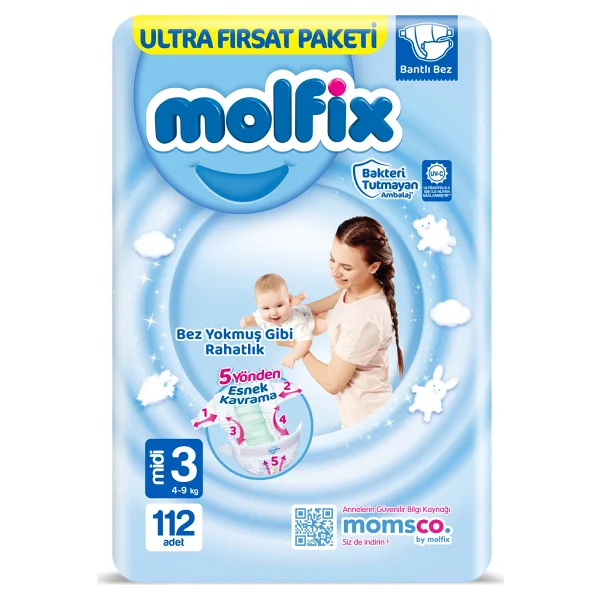 Molfix 5 Numara Junior 78'li Bebek Bezi - Görsel 7