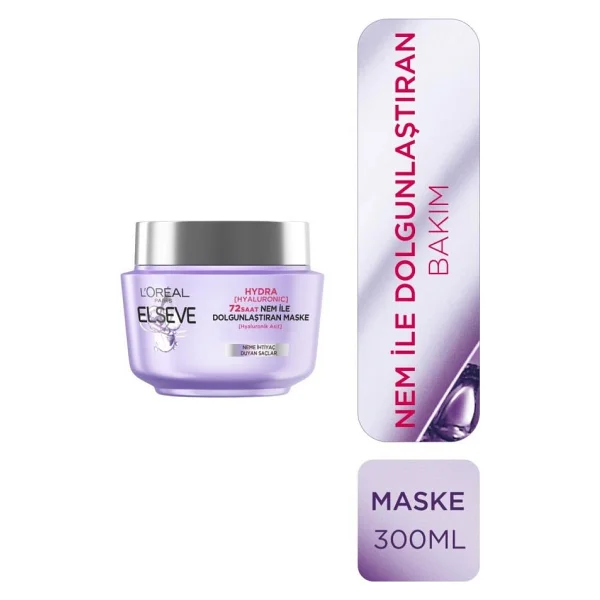 Loreal Elseve Hydra Hyaluronic 72 Saat Nem İle Dolgunlaştıran Maske 300 Ml - Görsel 8