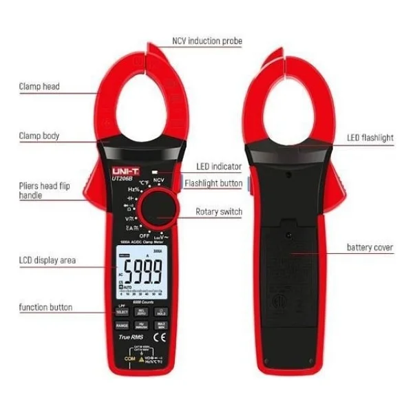 Uni-T Ut206b 1000 A True Rms Dijital Pens Ampermetre - Görsel 2