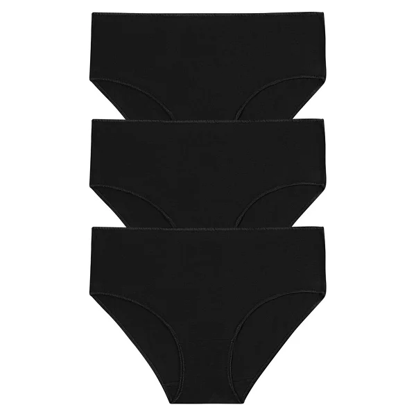 Suwen 3 Lü Paket Yüksek Bel Slip Külot - Siyah - Görsel 6