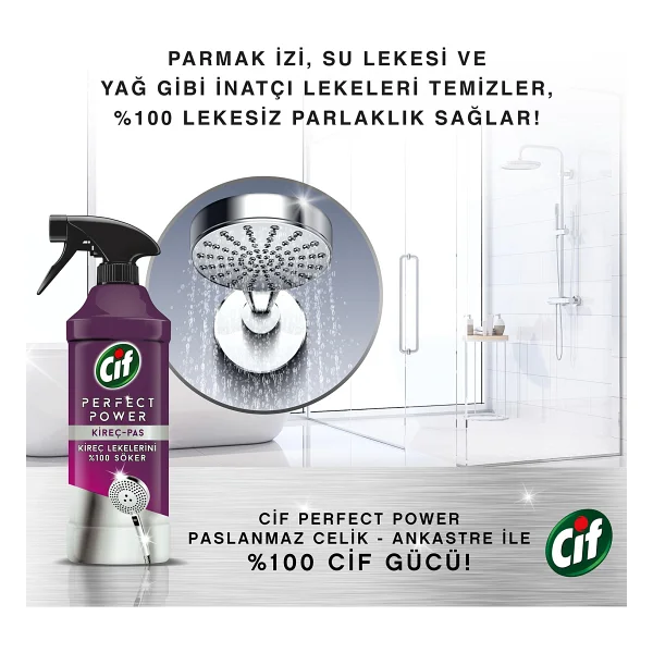 Cif Perfect Power Kireç & Pas Spreyi 435 Ml - Görsel 3