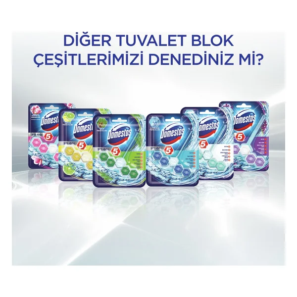 Domestos Wc Blok 5'li Güç Çamaşır Suyu Katkılı - Görsel 5