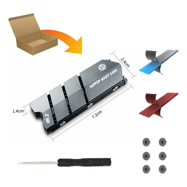 Jeyı Finscold M.2 Nvme M.2 Sata SSD Alüminyum Soğutucu - Görsel 4