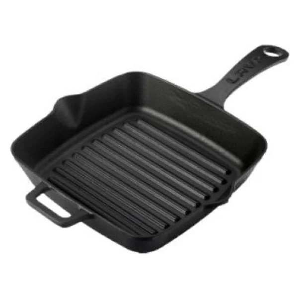 Lava Kare Yekpare Saplı 20x20 Cm Döküm Izgara Tava - Görsel 3