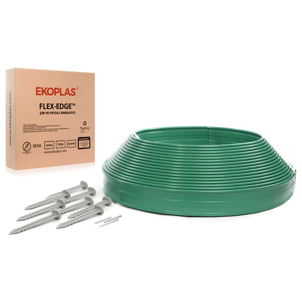 Ekoplas Plastik Çim Sınırlayıcı Esnek 25 M Yeşil - Yeşil - Görsel 2