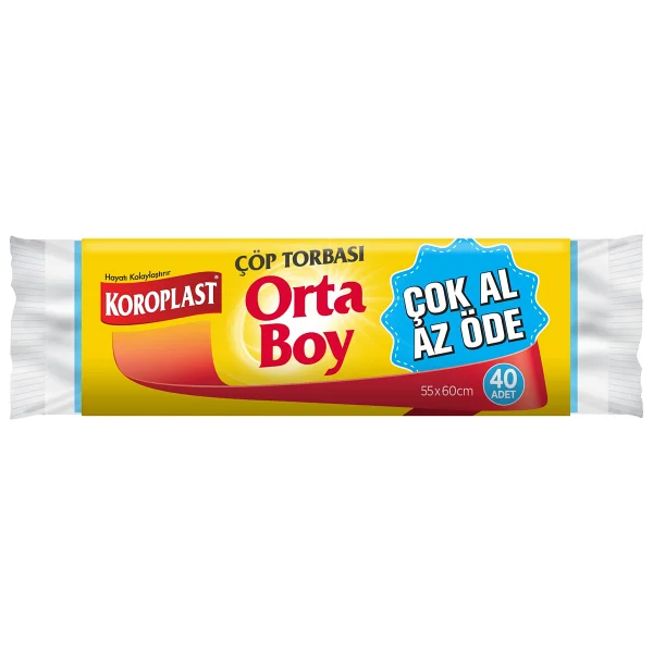 Koroplast Orta Boy Çöp Poşeti 40'lı - Görsel 2