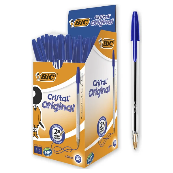Bic Cristal Medium 50'li Mavi Tükenmez Kalem - Görsel 6