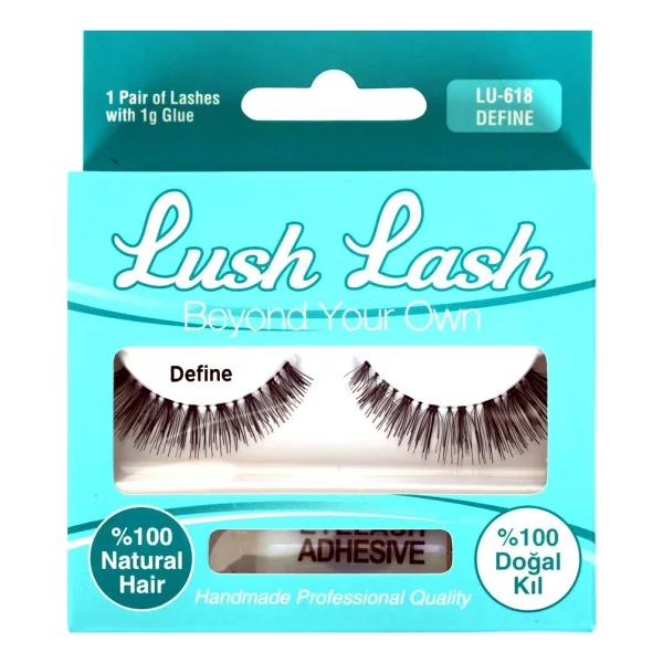 Lush Lash Lu-618 %100 Doğal Kıl Define Takma Kirpik - Görsel 2