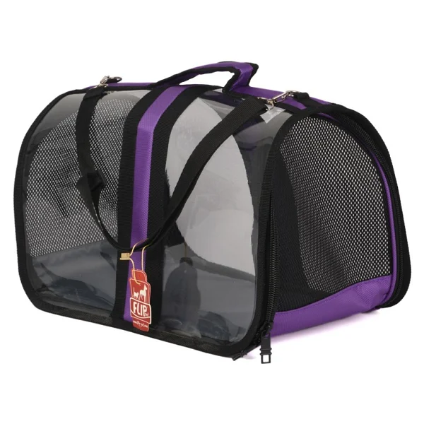 Pet Pretty Bacco Milano Şeffaf Kırmızı Kedi Taşıma Çantası - Görsel 2